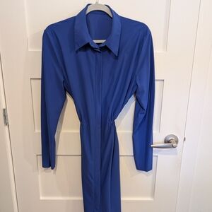 Marc Cain Royal Blue Long Sleeve Shirt Dress